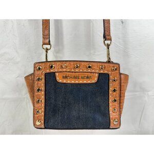 Michael Kors Selma  Messenger Crossbody Bag dark denim